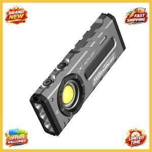 Rechargeable Magnetic Flashlight 2000 Lumens RGB UV Outdoor Tool Modern
